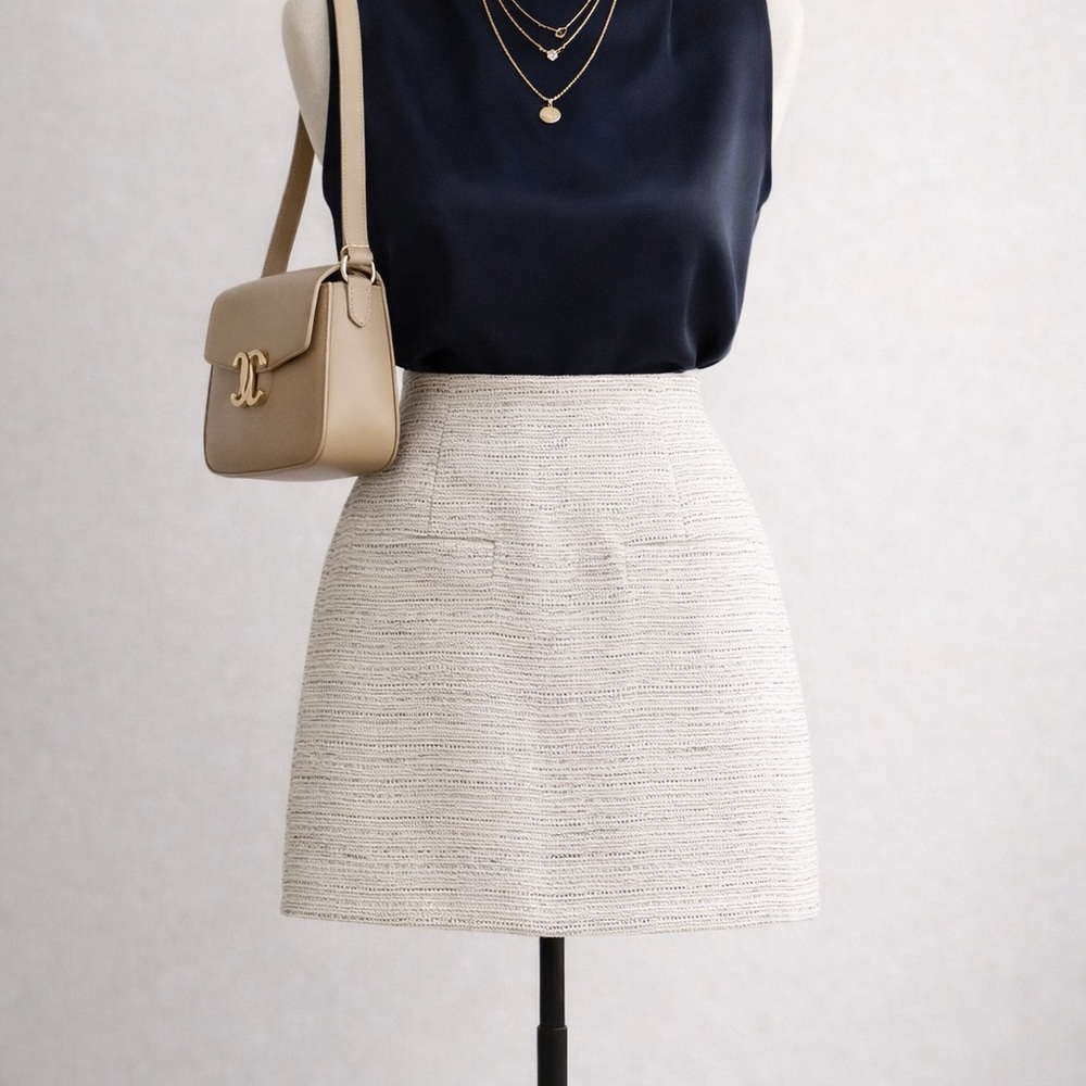 ✨ BRAND NEW WITH TAGS! Quiet Luxury- Loft Tweed Skirt